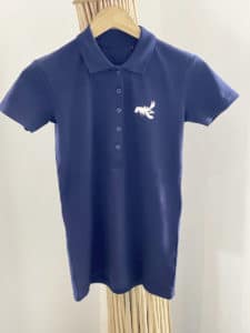 Women's polo shirt L'Admiral blue front view