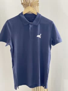 Men's polo shirt L'Admiral blue front view