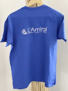 Tee-shirt bleu L'Amiral vu de dos