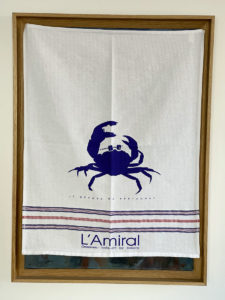 Blue crab tea towel L'Admiral
